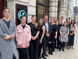 Attwells staff outside their Ipswich office